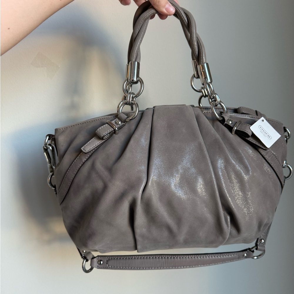 Coach Gray Leather Handbag